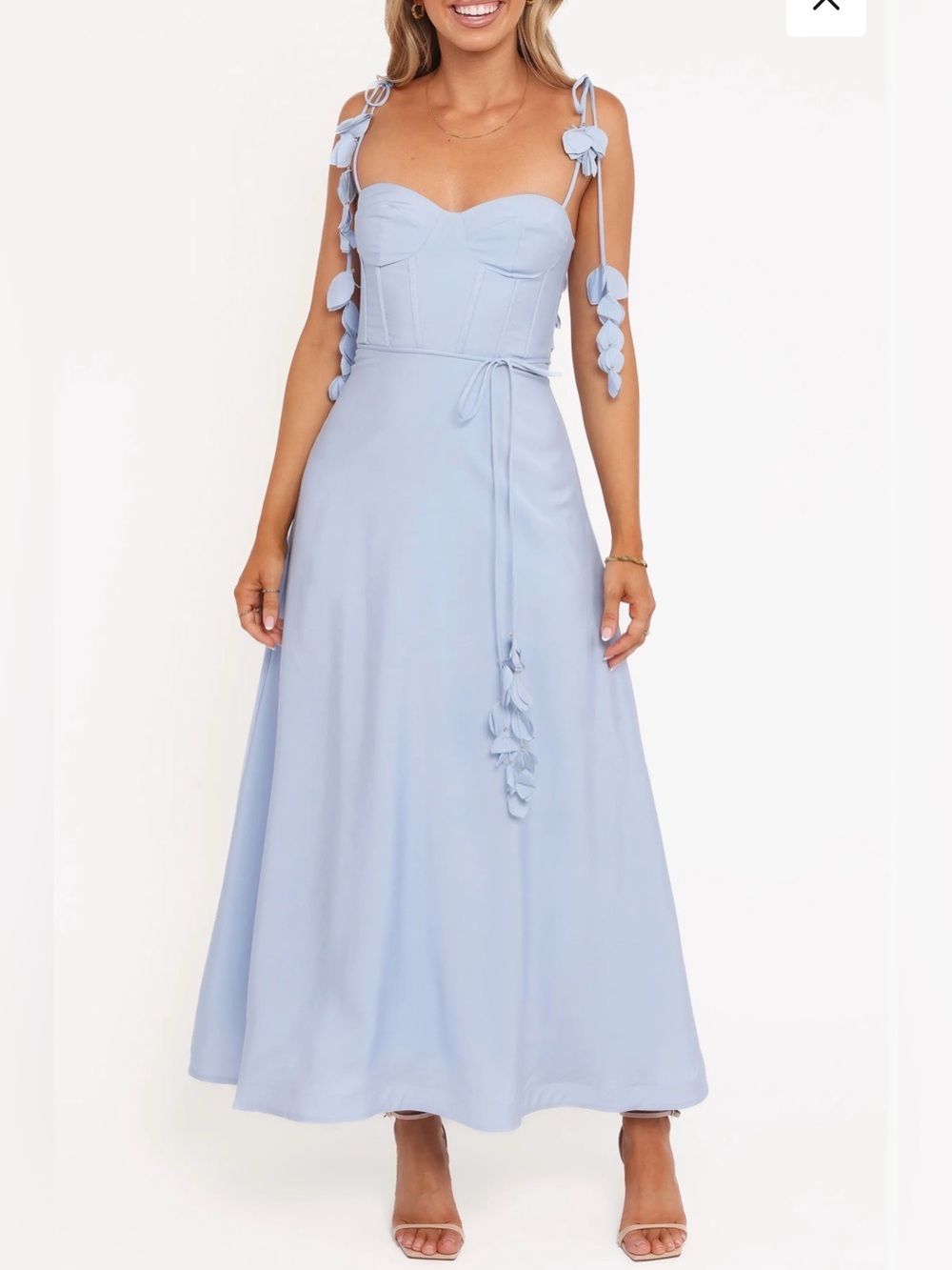 Petal & Pup Della Seamed Bodice Midi Dress, XS